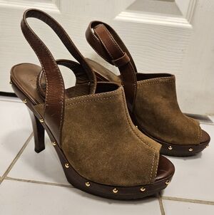 Tory burch bilson clogs high heel shoes womens size 9